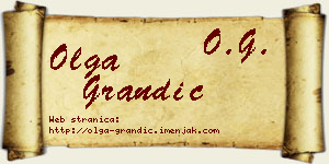 Olga Grandić vizit kartica